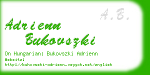 adrienn bukovszki business card